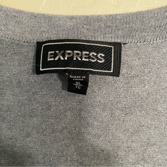 Express Gray Men Cardigan Size X-Large - Picture 11 of 14